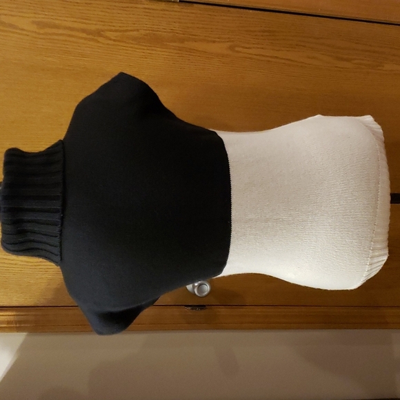 Ann Taylor cashmere wool blend turtleneck color block sleeveless sweater - Picture 5 of 7